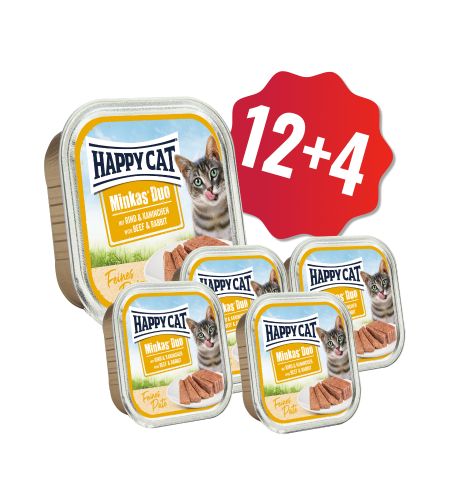 AKCIA HC Minkas Duo Paté Hovädzie & Králik 100g 12+4 SK 