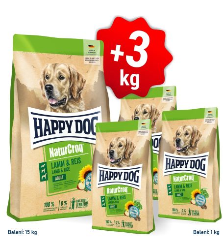 Akce NaturCroq LAMM & REIS 15 kg + 3 kg 
