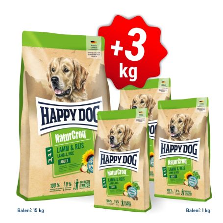 Akce NaturCroq LAMM & REIS 15 kg + 3 kg 