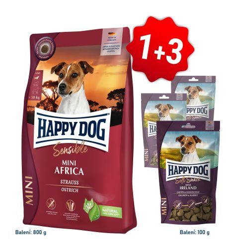 Akcia Mini Africa 800g + 3x Soft Snack Mini Ireland 100g SK