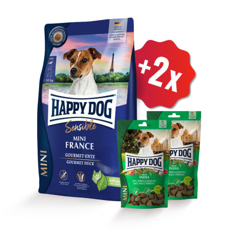 AKCE Mini France 4 kg + 2 x Soft Snack 100 g  