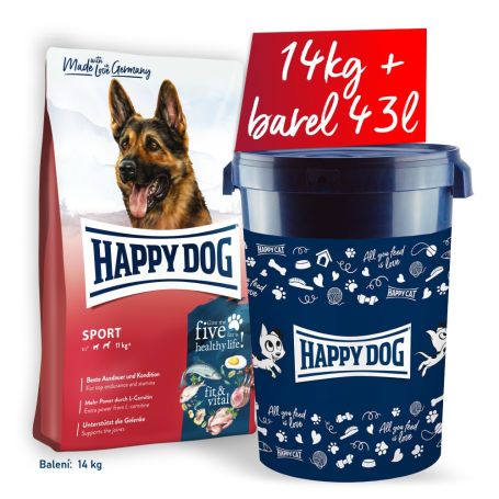 AKCIA Sport Adult 14kg + barel na krmivo, velký (SK)