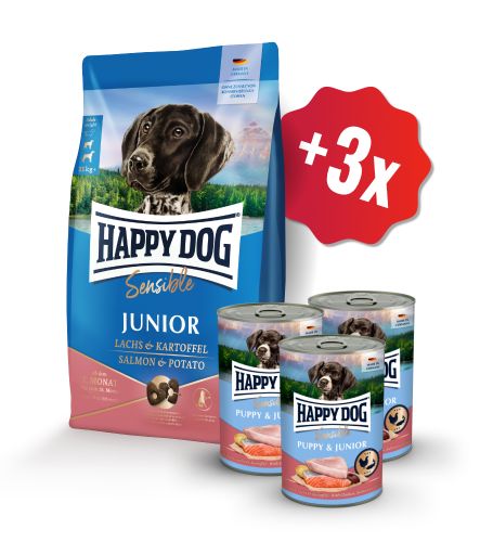 AKCE Junior Salmon & Potato 10 kg + 3x Puppy Lachs 400 g