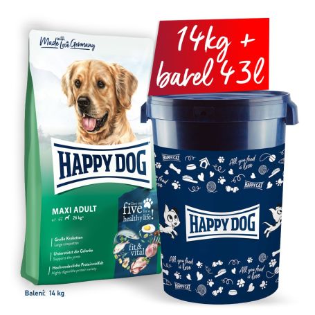 AKCIA Maxi Adult 14kg + barel na krmivo, velký (SK) 
