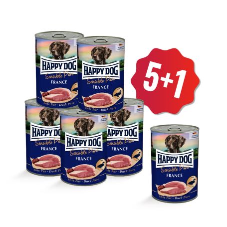 AKCIA Konzerva Sensible pure France - kačacie 400 g 5+1