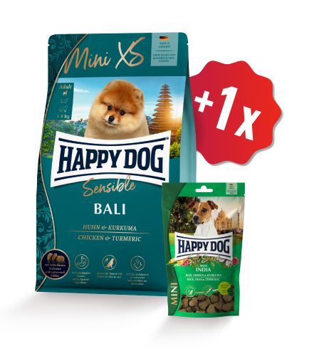 AKCIA Mini XS Bali 1,3 kg+ 1 x Soft Snack 100 g (SK) 