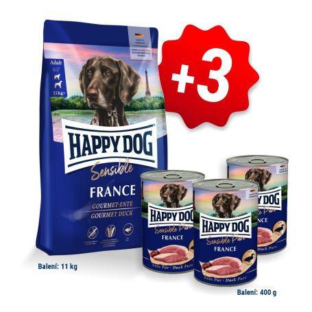 AKCIA HD Sensible France 11kg + 3x Konzerva Ente Pur (France) 400g