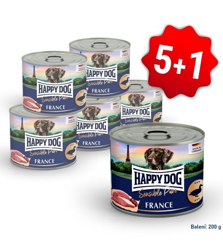 AKCIA Konzerva Sensible pure France - kačacie 200 g 5+1