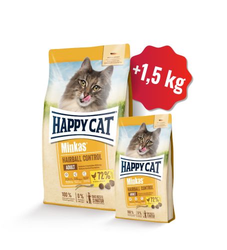 AKCE Minkas Hairball Control Geflügel 10 kg + 1,5 kg