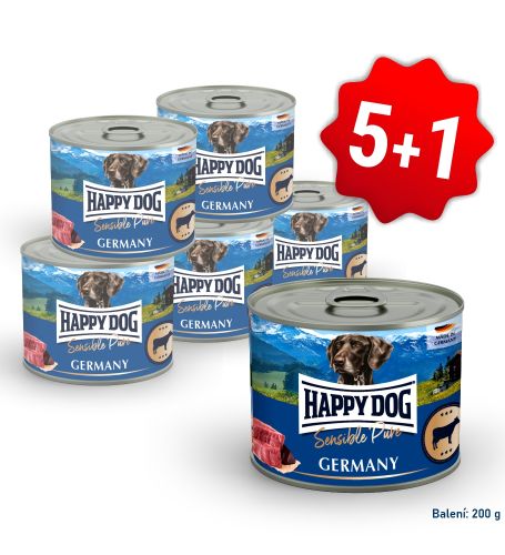 AKCE Konzerva Sensible pure Germany - hovězí 200 g 5+1