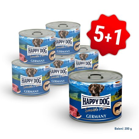 AKCE Konzerva Sensible pure Germany - hovězí 200 g 5+1