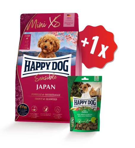 AKCE Mini XS Japan 1,3 kg + 1 x Soft Snack 100 g
