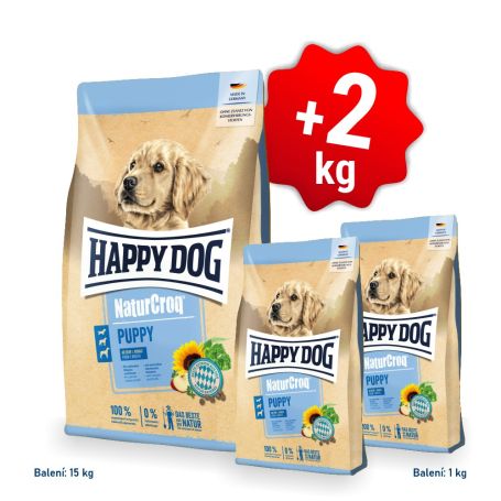 Akcia NaturCroq Puppy 15 kg + 2 kg SK