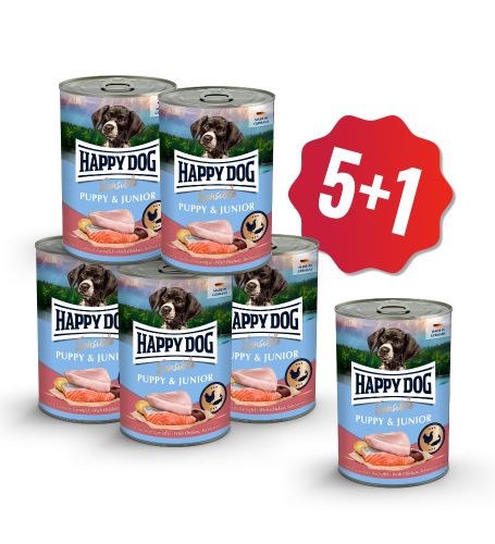 AKCIA Konzerva Sensible Puppy & Junior - Lachs  - losos 400 g  5+1