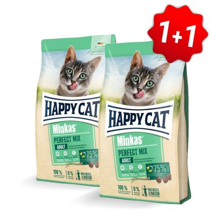 Akcia Minkas Perfect Mix Geflügel, Fisch & Lamm 1,5 kg 1+1
