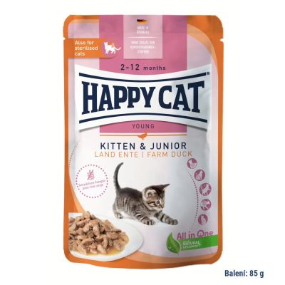 Kapsička Kitten & Junior Kačica 85 g / Land Ente