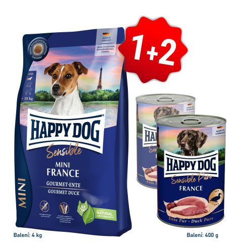 Akcia Mini France 4kg  + 2x konzerva Ente Pur 400g  SK