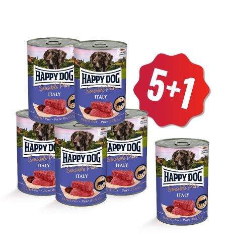 AKCE Konzerva Sensible pure Italy - buvolí 400 g 5+1