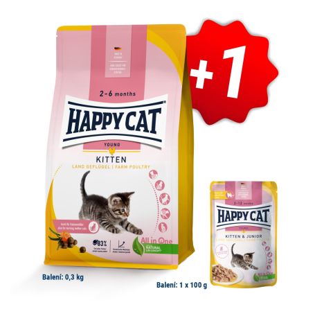 AKCIA Kitten Land Geflügel 300 g + 1 kapsička