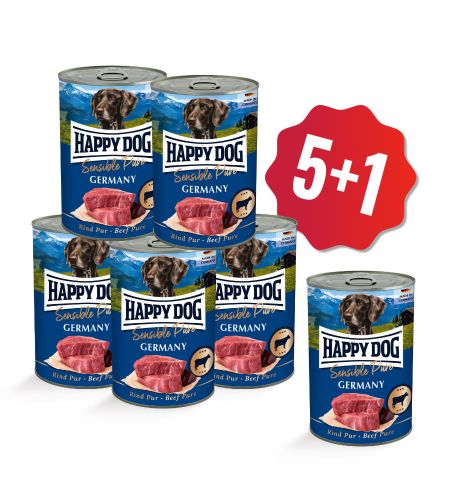 AKCIA Konzerva Sensible pure Germany - hovädzie 400 g 5+1