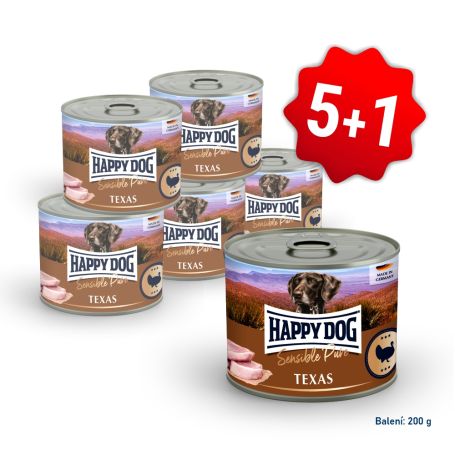 AKCE Konzerva Sensible pure Texas - krůtí 200 g 5+1