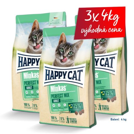 AKCE HC Minkas Perfect Mix Geflügel, Fisch & Lamm 3x 4 kg