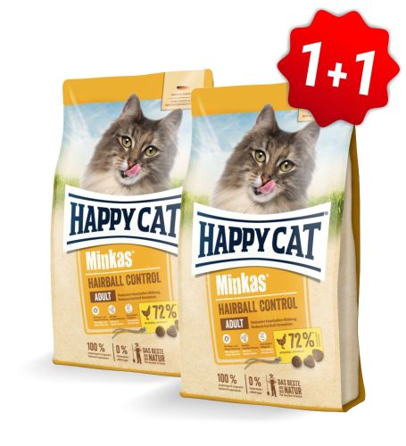 Akce Minkas Hairball Control Geflügel 1,5 kg 1+1