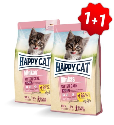 Akce Minkas Kitten Care Geflügel 1,5 kg 1+1