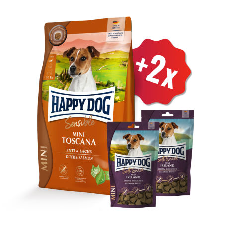 AKCE Mini Toscana 4 kg + 2 x Soft Snack 100 g