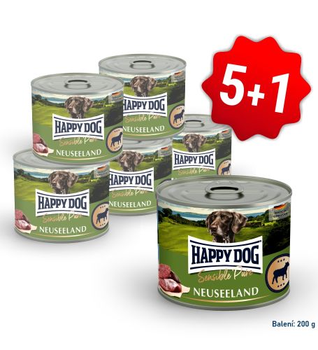 AKCIA Konzerva Sensible pure Neuseeland - jahňacie 200 g 5+1