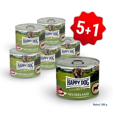 AKCIA Konzerva Sensible pure Neuseeland - jahňacie 200 g 5+1