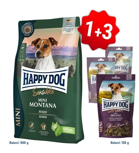 Akcia Mini Montana 800g + 3x Soft Snack Mini Ireland 100g SK 