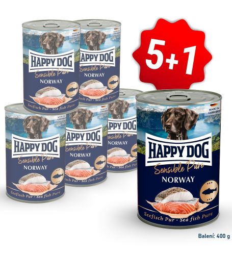 AKCIA Konzerva Sensible pure Norway - losos 400 g 5+1