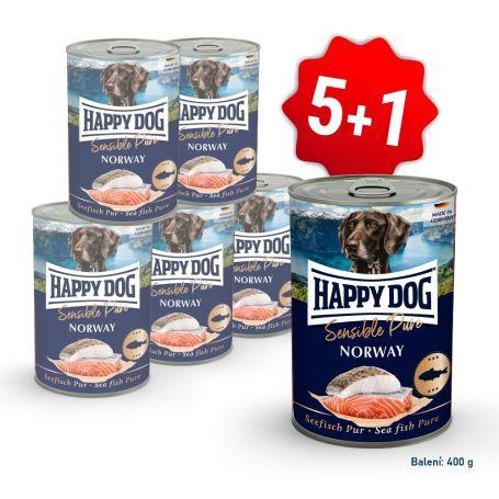 AKCIA Konzerva Sensible pure Norway - losos 400 g 5+1