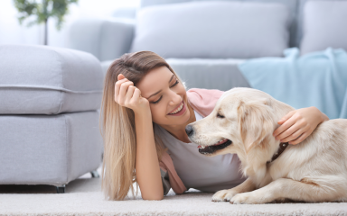 Happy Dog a Natural Life Concept