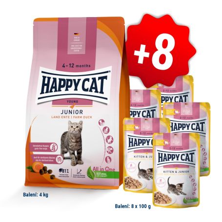 AKCE Junior Land Geflügel 4 kg + 8 kapsiček