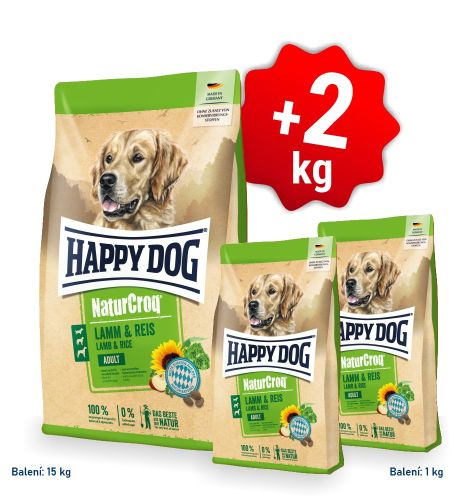 Akce NaturCroq LAMM & REIS 15 kg + 2 kg 