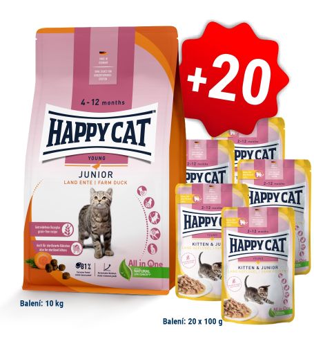 AKCIA Junior Land Geflügel 10 kg + 20 kapsiček 