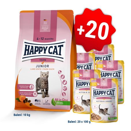 AKCIA Junior Land Geflügel 10 kg + 20 kapsiček 