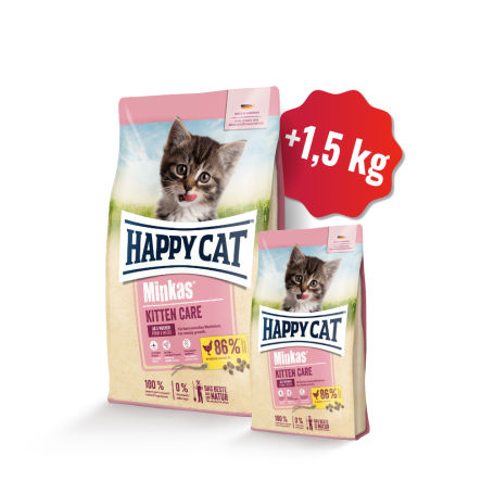 AKCE  Minkas Kitten Care Geflügel 10 kg + 1,5 kg 