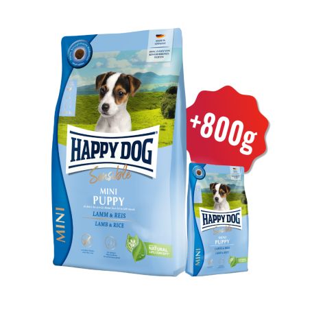 AKCIA Sensible Mini Puppy Lamb & Rice 4 kg + 800g (SK)