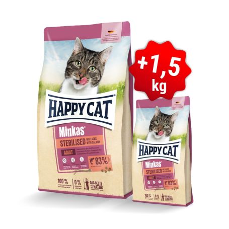 AKCIA Minkas Sterilised Lachs 10 kg + 1,5 kg (SK)