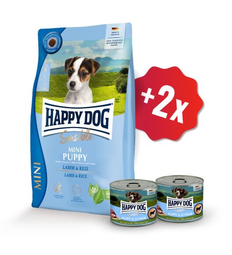 AKCE Mini Puppy Lamb & Rice 4 kg + 2x Puppy Lamm 200 g  (SK)