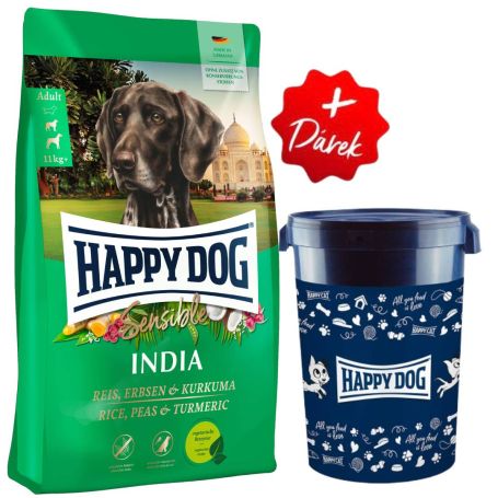 Akce Sensible India 10 kg + Barel na krmivo Happy Dog velký 43 l