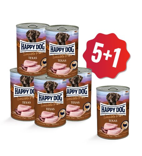 AKCIA Konzerva Sensible pure Texas - morčacie 400 g 5+1