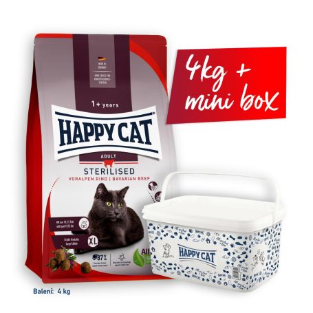 AKCIA HC Sterilised Voralpen-Rind 4kg + mini box (SK)