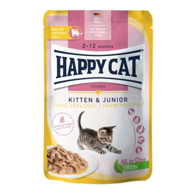 Kapsička Kitten & Junior Hydina 85 g / Land-Geflügel
