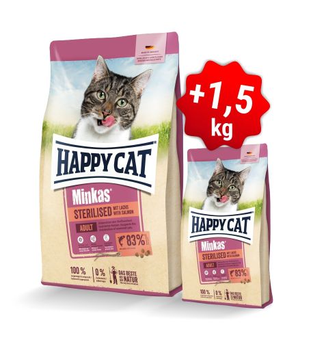 AKCE Minkas Sterilised Lachs 10 kg + 1,5 kg