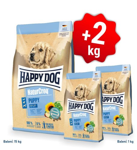 Akcia NaturCroq Puppy 15 kg + 2 kg (SK)