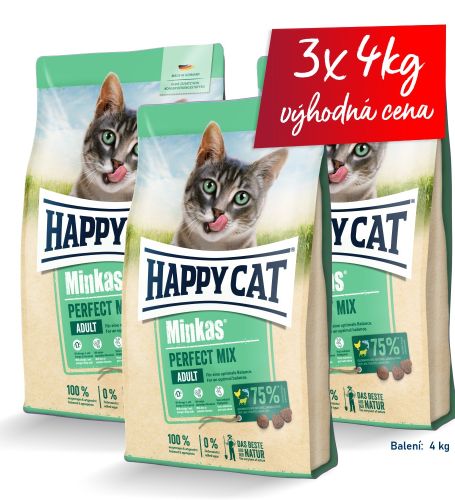 AKCIA HC Minkas Perfect Mix Geflügel, Fisch & Lamm 3x 4 kg (SK)